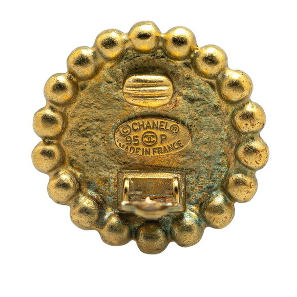 CHANEL Vintage Black Logo Earrings - Picture 3 of 4